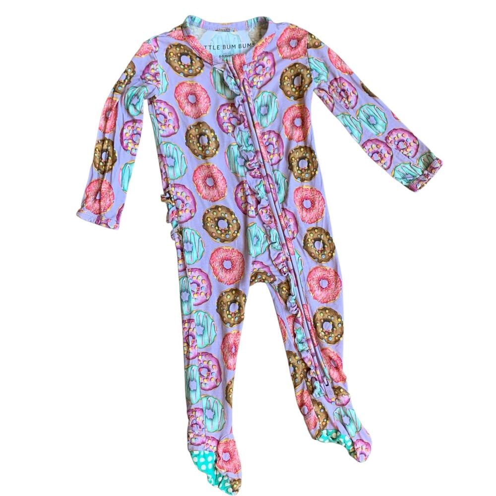 Bums & Roses Donut Ruffle Footie - Picture 7 of 7